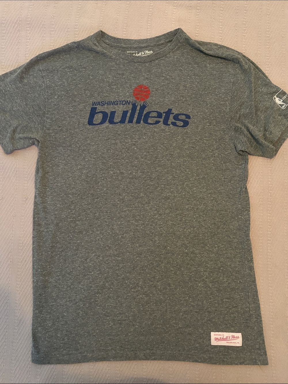 Mitchell & Ness Washington Bullets Hardwood Classics HWC Gray T-Shirt